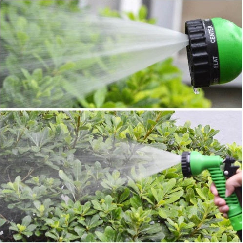 Latex Natural Telescopic Water Hose High Pressure Car Wash Water Gun Watering Flower Watering Vegetable Hose Summer